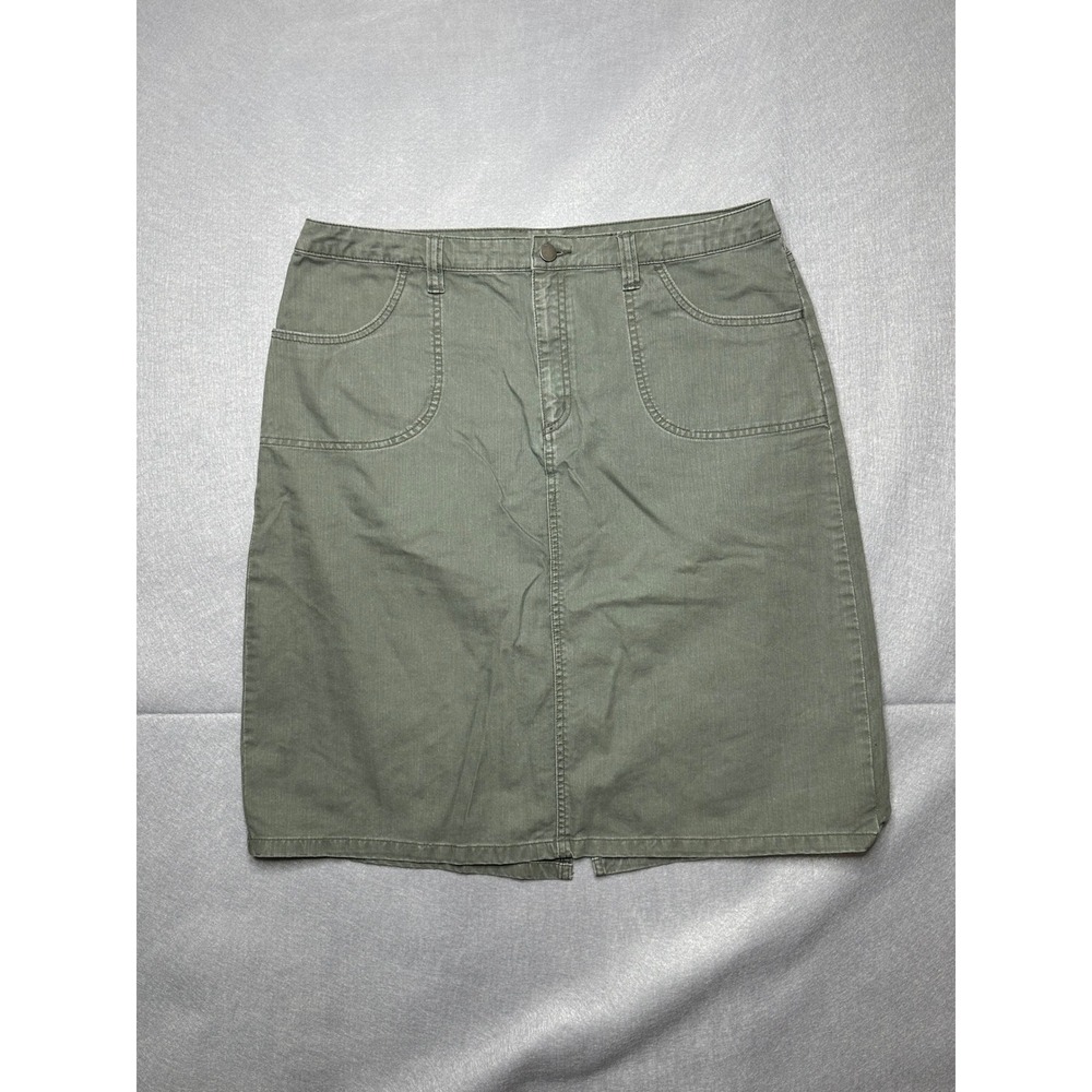 Kim Rogers Women's Skirt 12 Green Good Utility Sage Twill Gorpcore Skirt Casual
